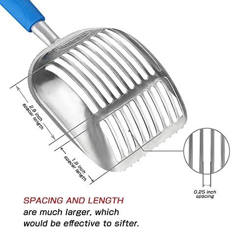 Aluminium Cat Litter Scoop with Metal Tabs
