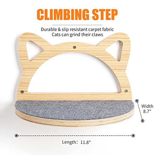 Cat Wall Shelves with Hammock and Climbing Steps