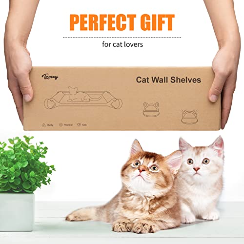 Cat Wall Shelves with Hammock and Climbing Steps