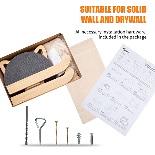 Cat Wall Shelves with Hammock and Climbing Steps