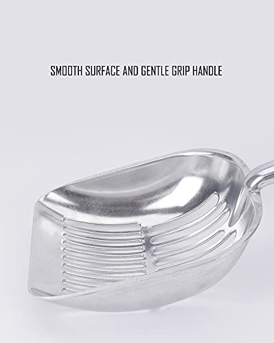 Ergonomic Metal Cat Litter Scoop for All Litter
