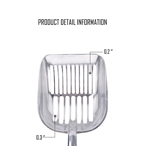 Ergonomic Metal Cat Litter Scoop for All Litter