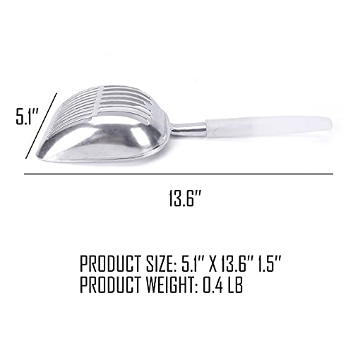 Ergonomic Metal Cat Litter Scoop for All Litter