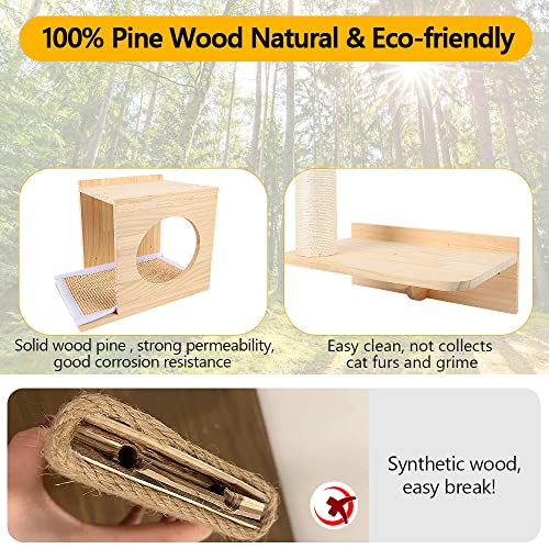 Tall Wall Mounted Cat Activity Tree