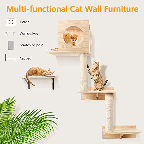 Tall Wall Mounted Cat Activity Tree