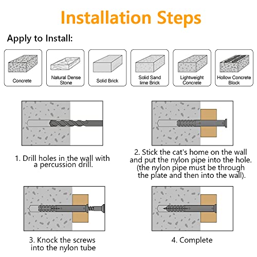 Tall Wall Mounted Cat Activity Tree