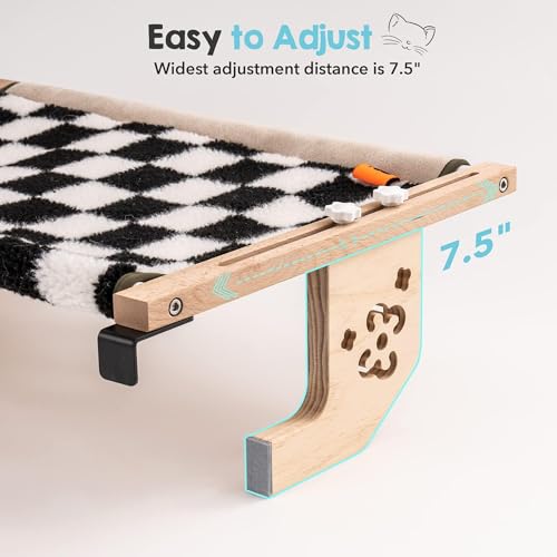 Cat Window Perch with Wooden Frame (M-22"x14.5")