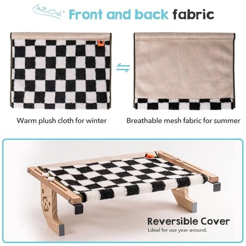 Cat Window Perch with Wooden Frame (M-22"x14.5")