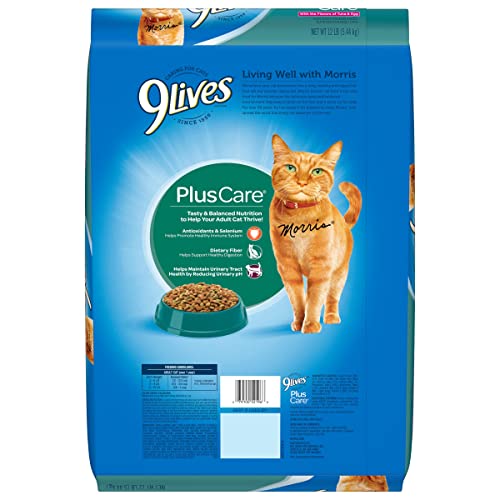 9Lives Plus Care Dry Cat Food, 12 Pound Bag