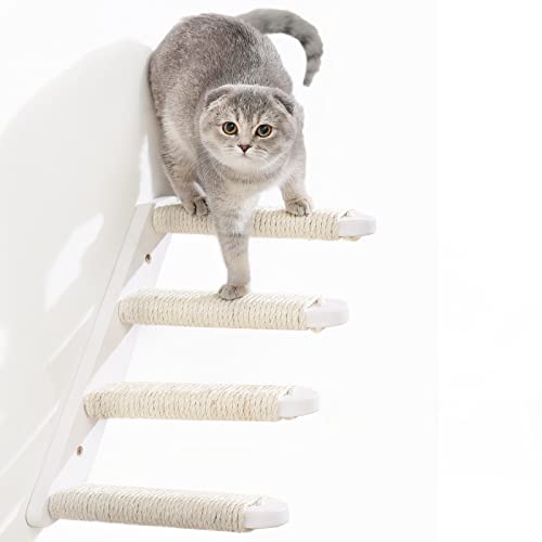 Wooden Cat Wall Shelves with Stairs