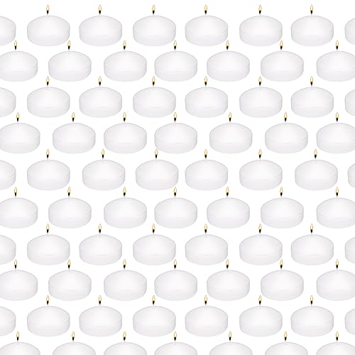 72 Pack 3 Inch Floating Candles for Centerpieces, 3 Inch Long Lasting Small Unscented White Floating Candle for Wedding, Birthday, Holiday & Home Decoration