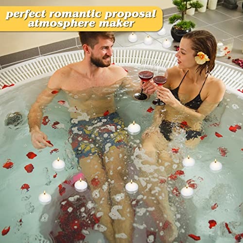 72 Pack 3 Inch Floating Candles for Centerpieces, 3 Inch Long Lasting Small Unscented White Floating Candle for Wedding, Birthday, Holiday & Home Decoration