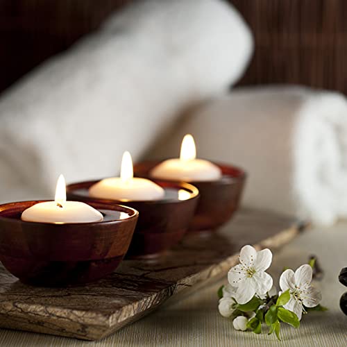 72 Pack 3 Inch Floating Candles for Centerpieces, 3 Inch Long Lasting Small Unscented White Floating Candle for Wedding, Birthday, Holiday & Home Decoration