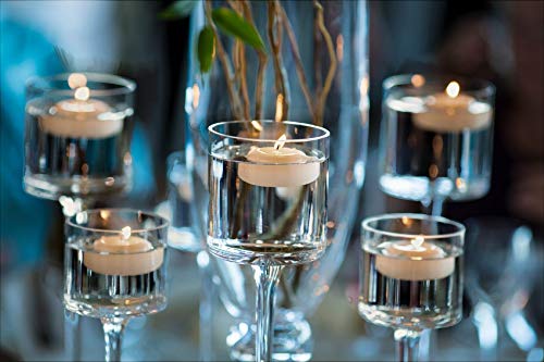 D'light Online Large 3 Inch Ivory Floating Candles Bulk Pack for Events, Centerpieces, Spa, Pool, Home Decor, for Cylinder Vases, Special Occasions and Holiday Decor - (Ivory, Set of 36)