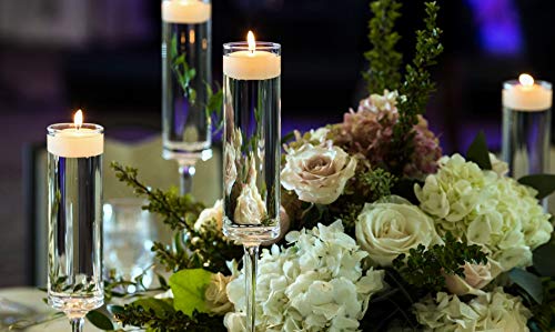 D'light Online Large 3 Inch Ivory Floating Candles Bulk Pack for Events, Centerpieces, Spa, Pool, Home Decor, for Cylinder Vases, Special Occasions and Holiday Decor - (Ivory, Set of 36)