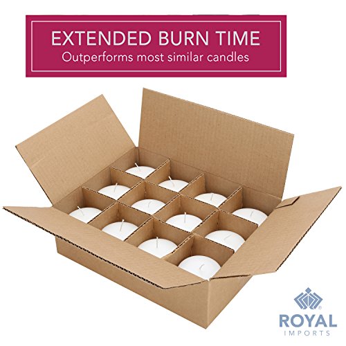 Royal Imports 10 Hour Floating Candles, 3” White Unscented Dripless Wax Discs, for Cylinder Vases, Centerpieces at Wedding, Party, Pool, Holiday (24 Set)