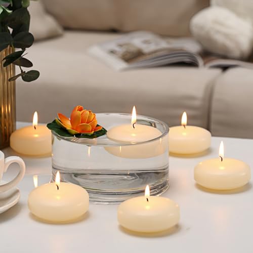 Ivory Floating Candles for Weddings, Parties, Events