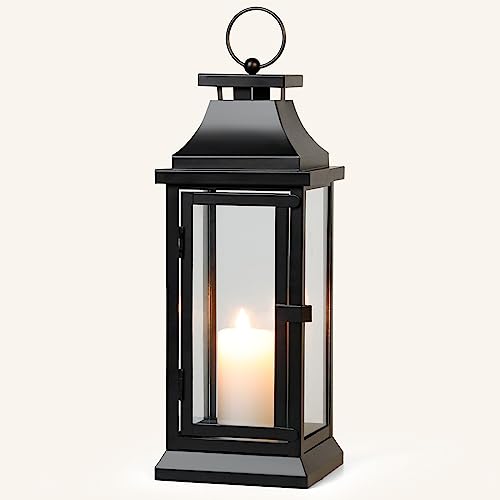 Black Decorative Hurricane Lantern for Home, Parties, Events