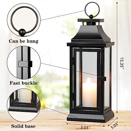 Black Decorative Hurricane Lantern for Home, Parties, Events