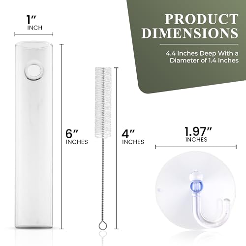 Window Propagation Stations (Set of 4) | Easy to Install Plant Propagation Tubes with Suction Cups - No Nails | Hanging Propagation Station | Gifts for Plant Lovers | Hanging Terrarium