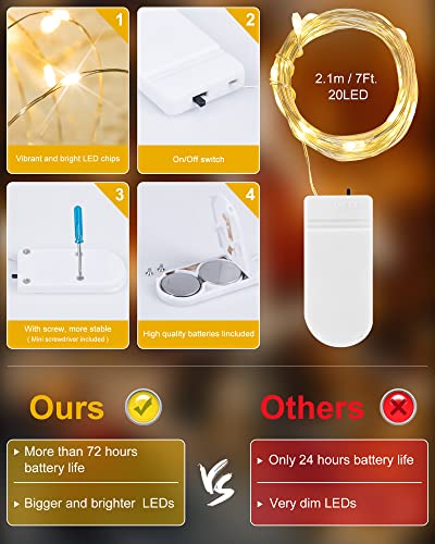 12 pack battery operated LED fairy lights for events