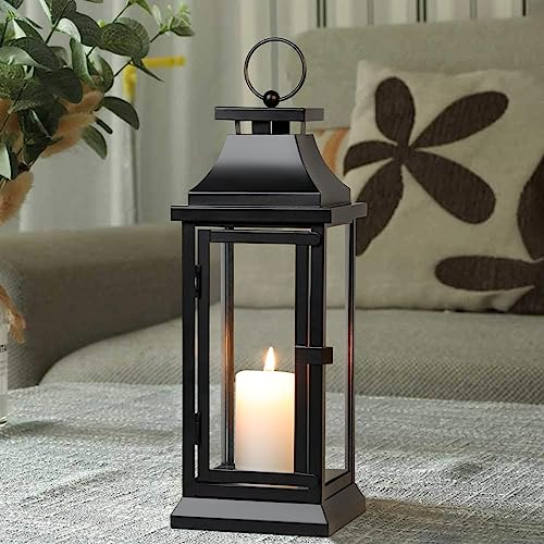 Black Decorative Hurricane Lantern for Home, Parties, Events