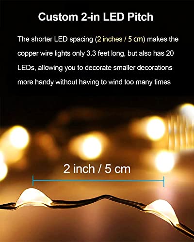 20 Pack Battery Operated Fairy Lights Wedding Decor