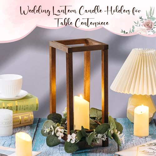 10 Pcs Wooden Candle Lantern Wedding Centerpiece Decor