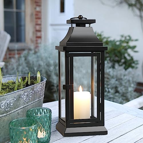 Black Decorative Hurricane Lantern for Home, Parties, Events