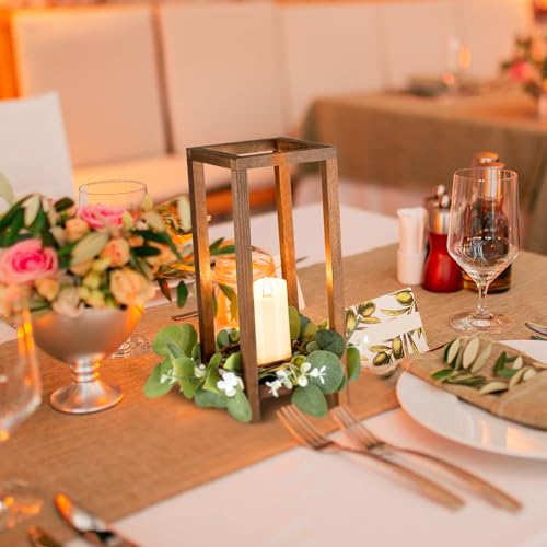 10 Pcs Wooden Candle Lantern Wedding Centerpiece Decor
