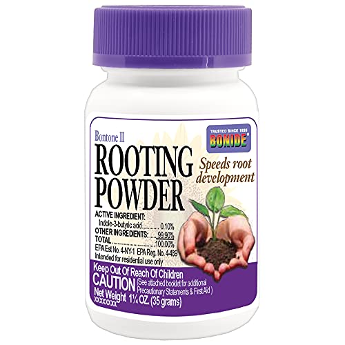 Bonide Bontone II Rooting Powder, 1.25 oz Ready-to-Use Dust for Houseplants and Transplants Speeds Root Development