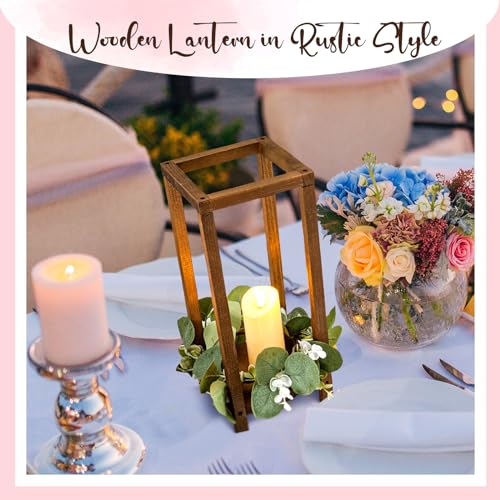 10 Pcs Wooden Candle Lantern Wedding Centerpiece Decor