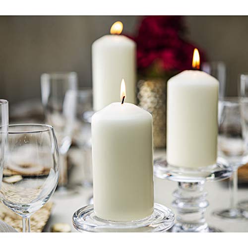 Ivory Pillar Candles Set of 20 - Weddings, Parties