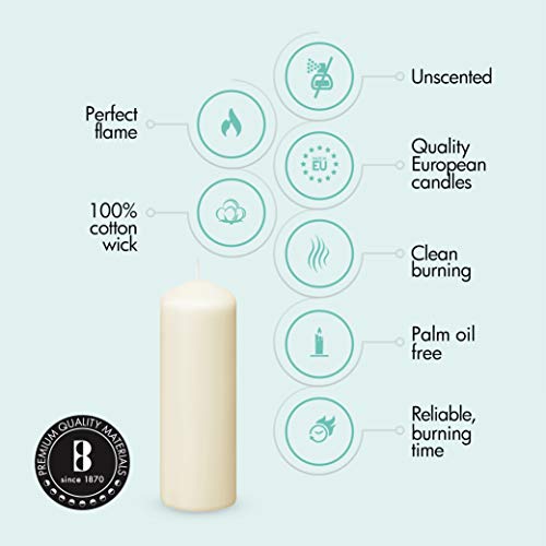 Ivory Pillar Candles Set of 20 - Weddings, Parties