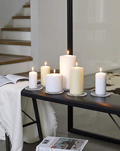 Set of 20 White Pillar Candles - Perfect for Events