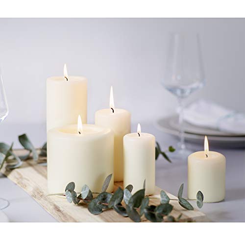 Ivory Pillar Candles Set of 20 - Weddings, Parties
