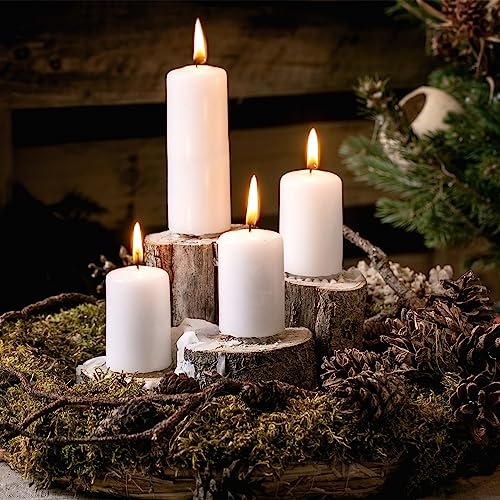 36pcs White Pillar Candles Set for Wedding, Event