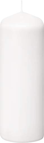 Set of 20 White Pillar Candles - Perfect for Events