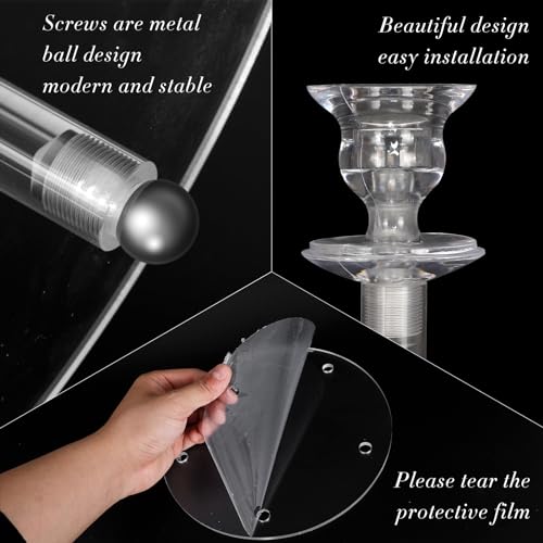 4PCS Acrylic Candelabras Centerpieces for Wedding Party Decor