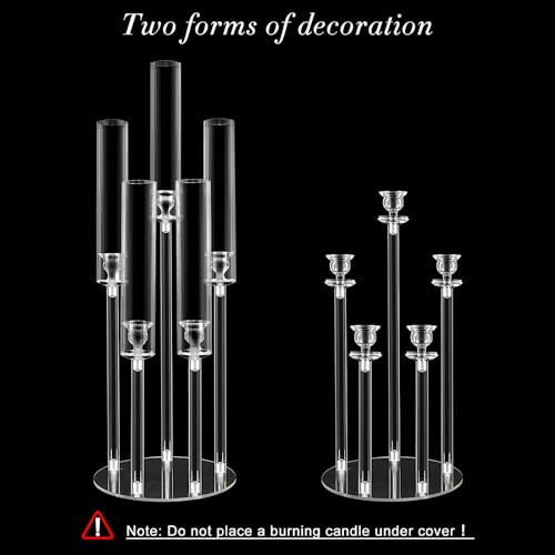 4PCS Acrylic Candelabras Centerpieces for Wedding Party Decor