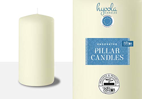 24 Pack Ivory Pillar Candles - European Made