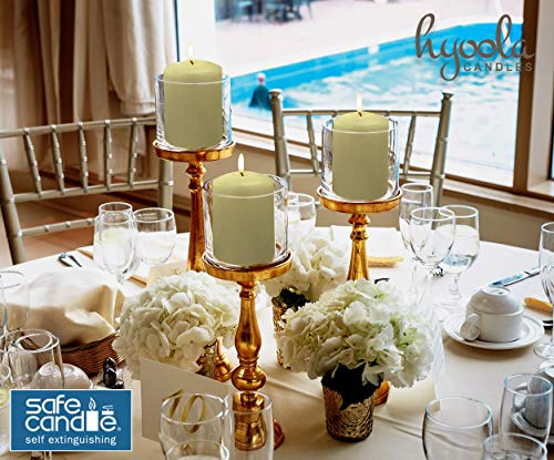 24 Pack Ivory Pillar Candles - European Made