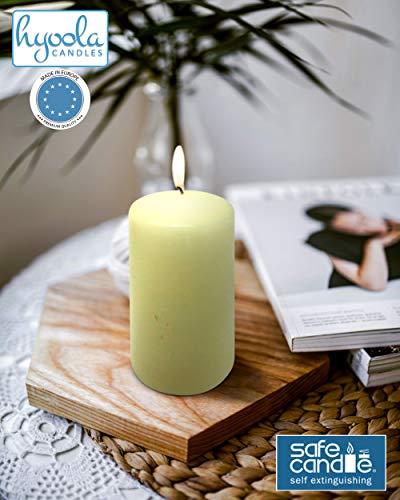 24 Pack Ivory Pillar Candles - European Made