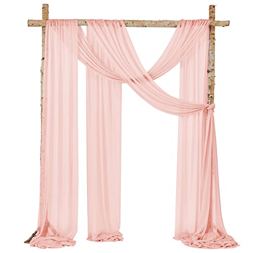 32.8Ft Sheer Wedding Arch Draping Fabric, 2 Panels