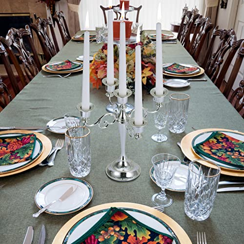 24 White 10 inch Taper Candles, Long Burning