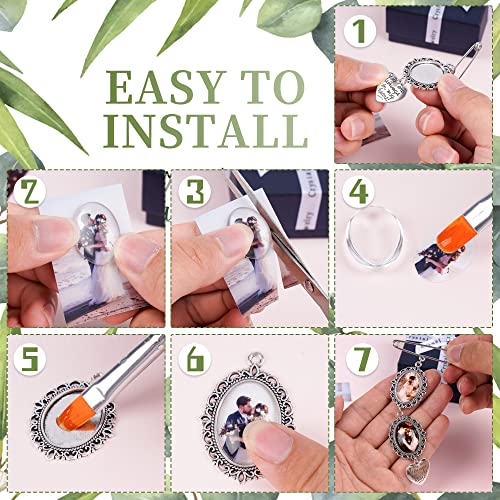 Wedding Bouquet Photo Charms DIY Kit - Set of 2