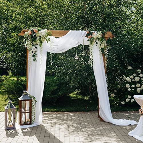 White Wedding Arch Draping Fabric, 63" x 32Ft