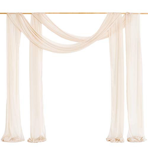 Ling's Moment 32Ft Wedding Arch Chiffon Draping
