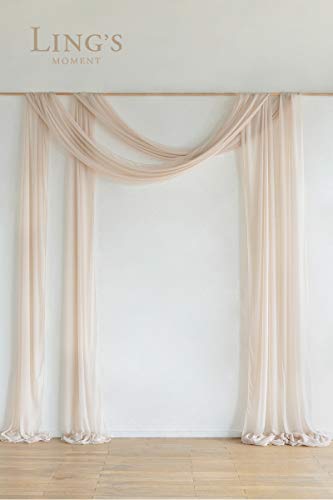 Ling's Moment 32Ft Wedding Arch Chiffon Draping