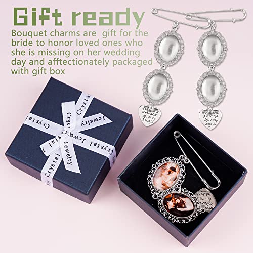Wedding Bouquet Photo Charms DIY Kit - Set of 2